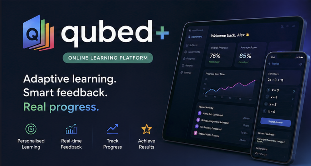 qubed+ — Online learning platform. Adaptive learning. Smart feedback. Real progress.